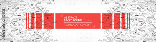 Hi-tech digital technology and engineering theme.