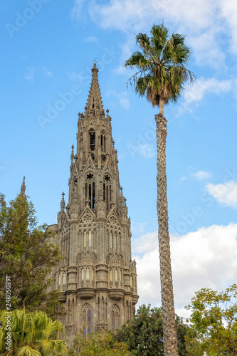 Cathedral of San Juan Bautista in Arucas, Gran Canaria, Spain.