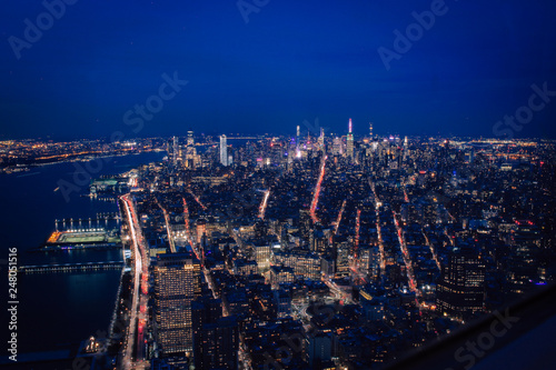 Manhattan views at night