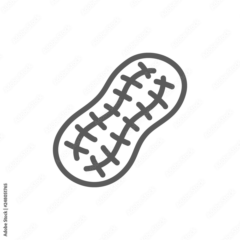 Peanut line icon. Peanut line icon.