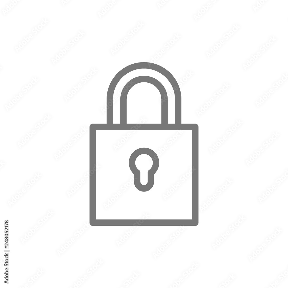 Lock line icon. Lock line icon.