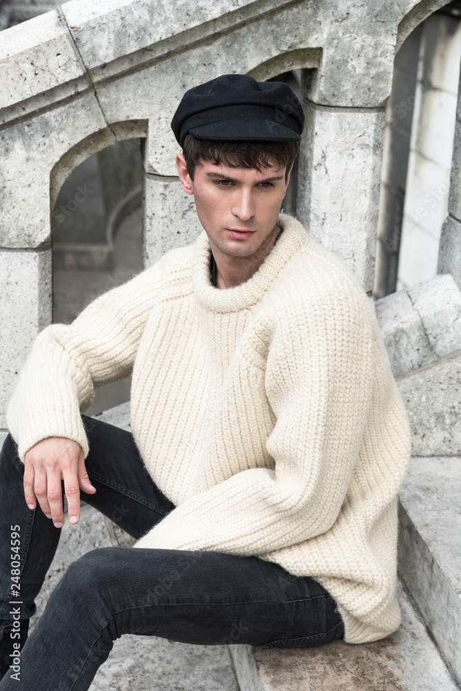 Fashion portrait of young handsome man. Fashion portrait of young handsome man.