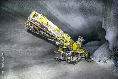 Bild auf Leinwand Mine machines in underground mines. Ukraine, Donetsk