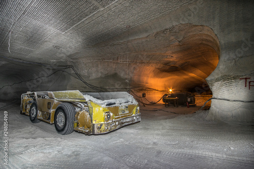 Mine machines in underground mines. Ukraine, Donetsk