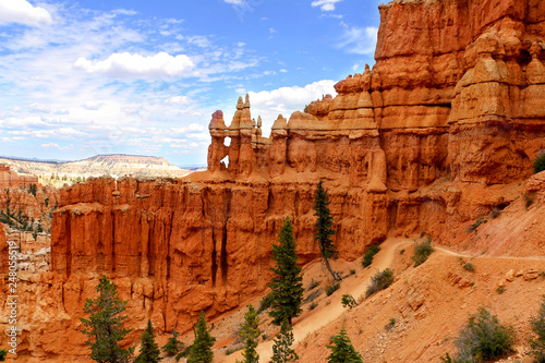 Bryce Canyon National Park is a United States National Park in Utah's Canyon Country. The spectacular Bryce Canyon - not actually a canyon, but rather a giant natural amphitheater created by erosion.