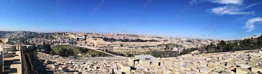 Jerusalem city , Israel seen from the Mount of Olives