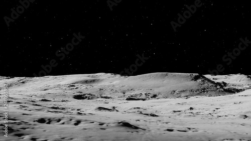 Moon surface / Realistic moon / The Moon is an astronomical body that orbits planet Earth, being Earth's only permanent natural satellite. Elements of this image furnished by NASA