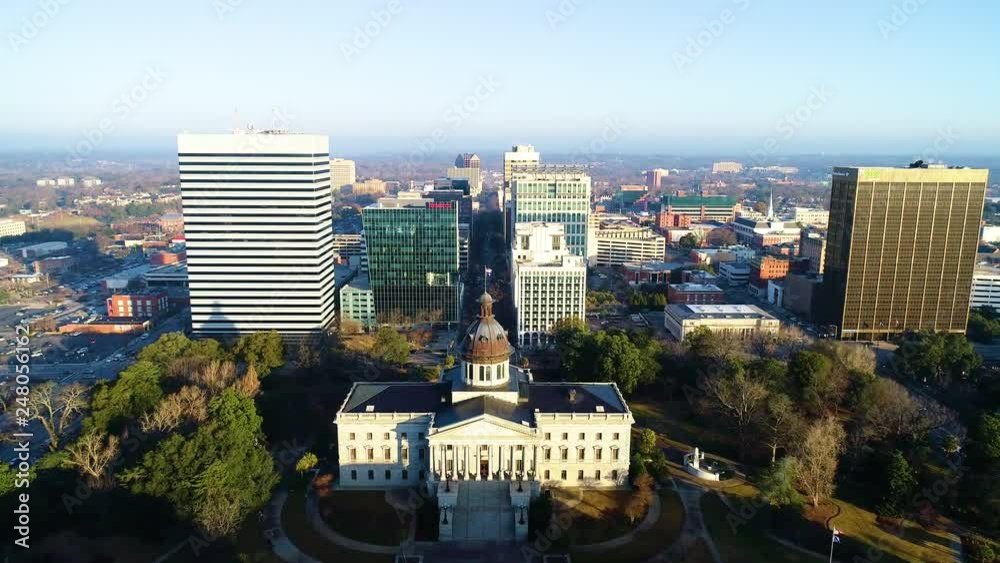 Downtown Columbia South Carolina Skyline Aerial