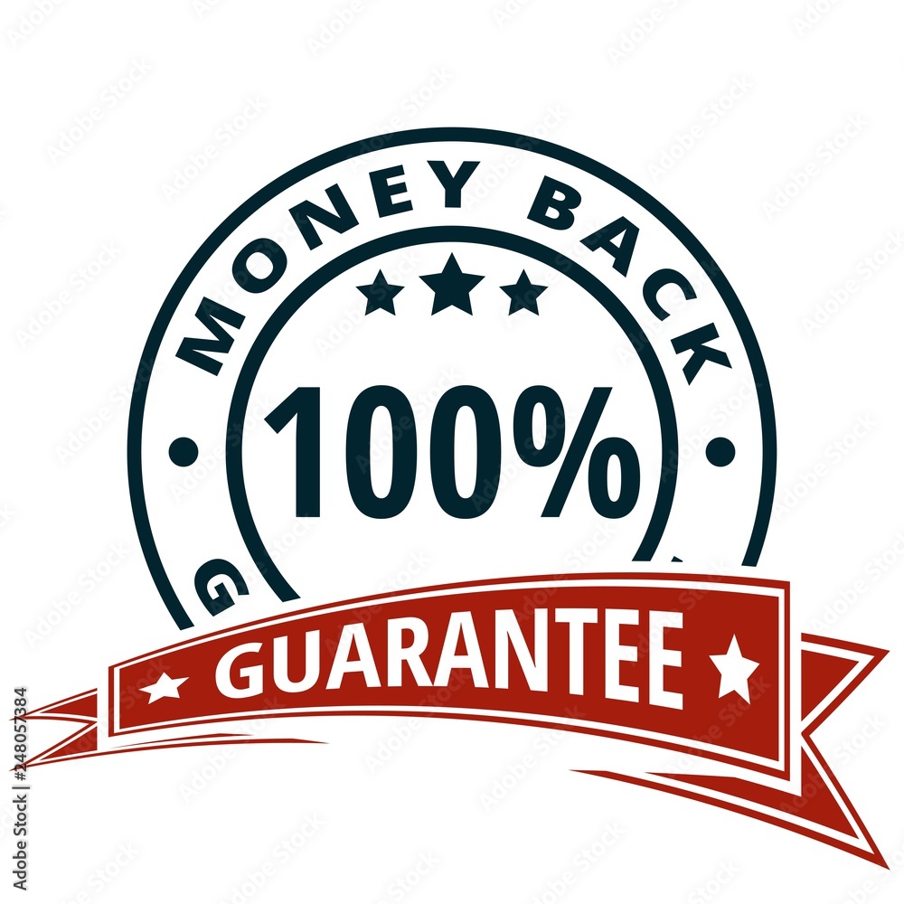 100% Money Back Guarantee illustration 100% Money Back Guarantee illustration