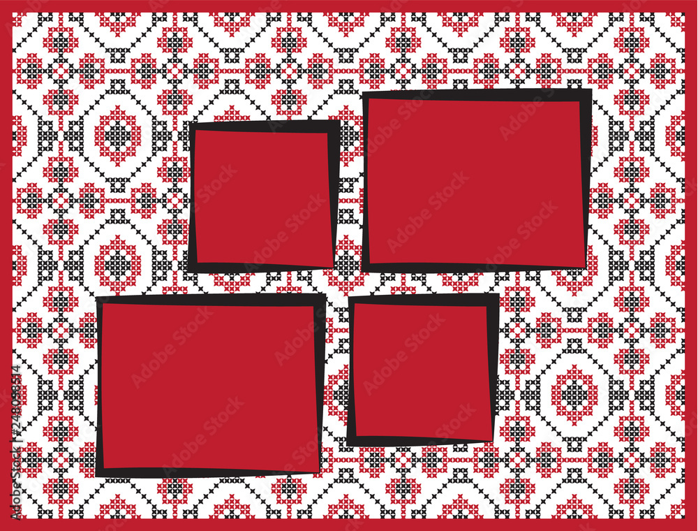 Vector frame for photos and pictures, photo collage, photo puzzle Vector frame for photos and pictures, photo collage, photo puzzle