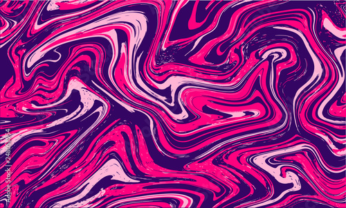 Marble texture seamless background. Pink, violet, purple abstract pattern. Seamless liquid fluid marbling flow effect for cover, fabric, textile, wrapping or print background. Vector