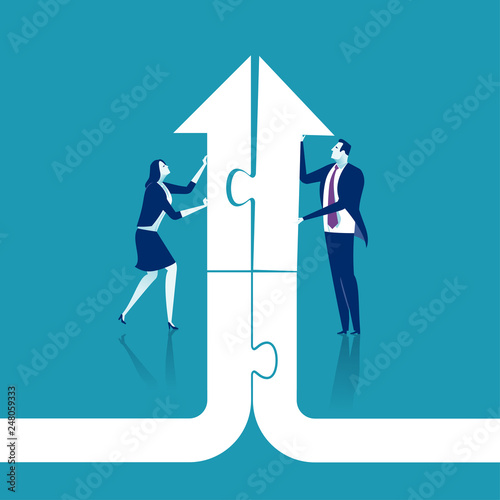 Cooperation. Concept business illustration.
