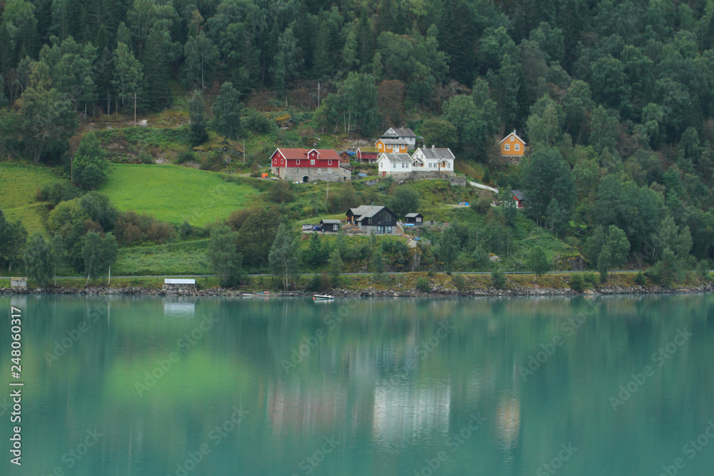 Villages by the fjords at  Skjolden - Norway
