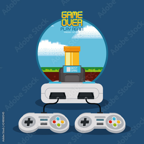 videogame game over concept
