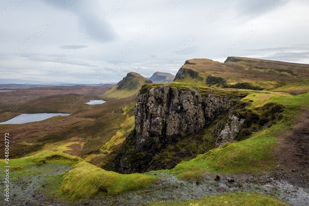 Landscape around Quiraing, Isle of Skye, Scotland, United Kingdom