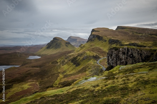 Landscape around Quiraing, Isle of Skye, Scotland, United Kingdom