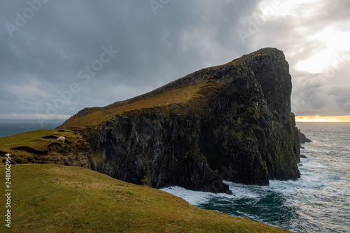 The Landscape around Neist Point Lighthouse, Isle of Skye, Scotland, United Kingdom