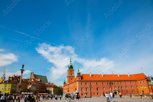 The royal castle, a landmark of Warsaw, Poland