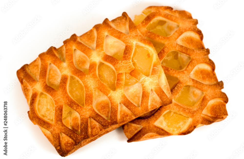 Pineapple buns on white background Pineapple buns on white background