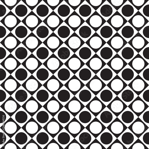 Checkered pattern with circles