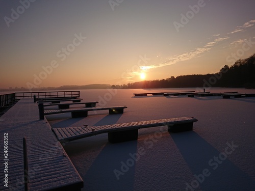 Fototapeta Naklejka Na Ścianę i Meble -  Jezioro Ukiel - Krzywe. Olsztyn warmia