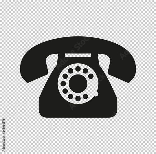 telephone -  black vector icon