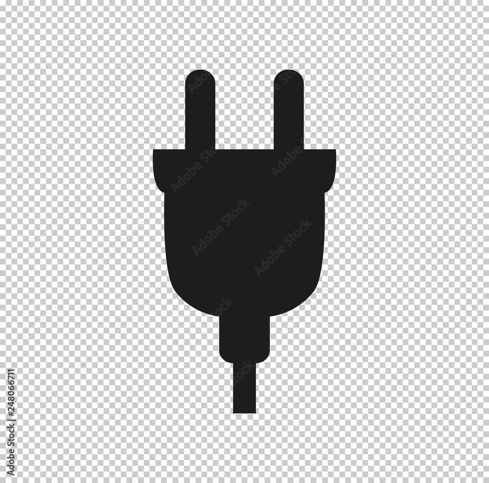 electric plug - black vector icon electric plug - black vector icon