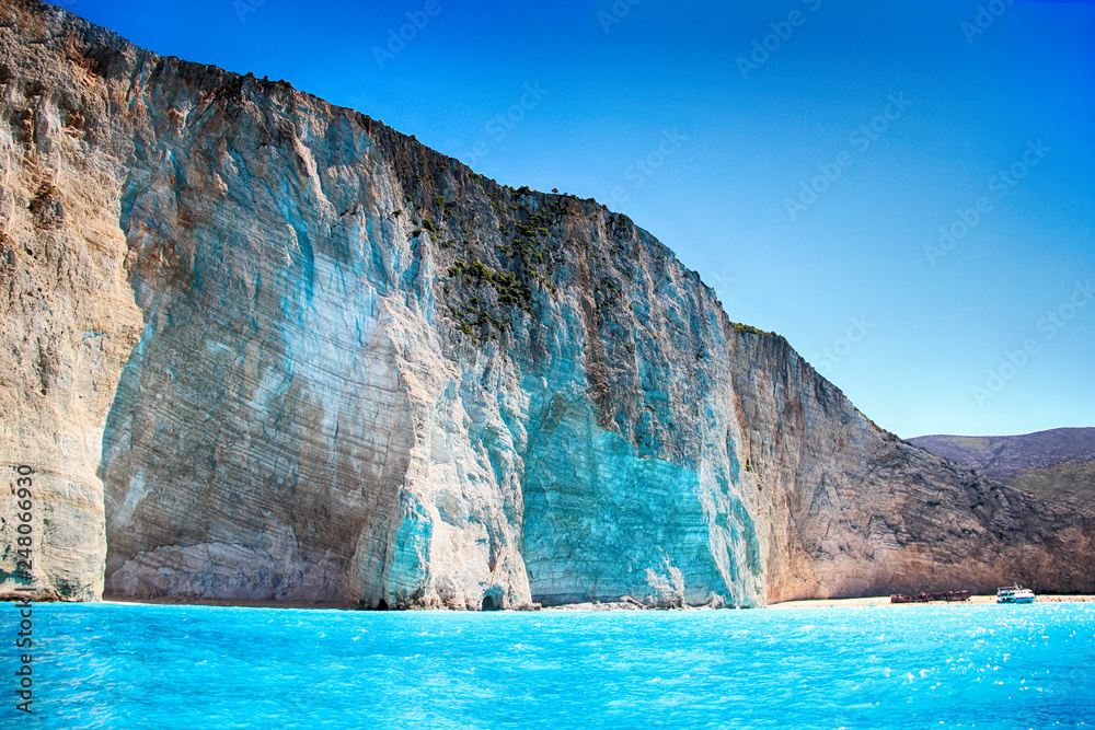 Beach Navagio and turqouise water.