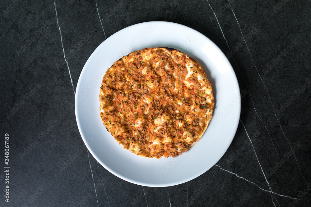 Traditional Turkish food Lahmacun. Also Known Turkish Pizza. Traditional Turkish food Lahmacun. Also Known Turkish Pizza.