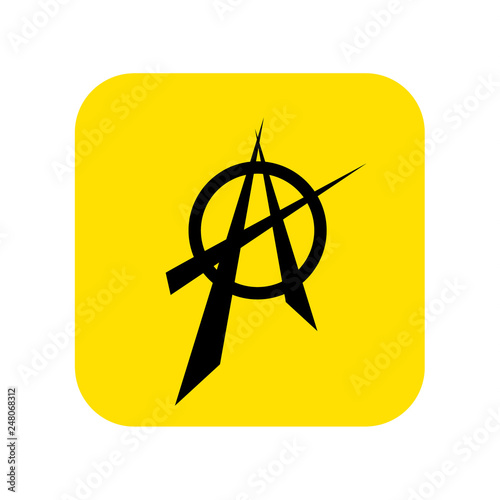 Anarchy sign icon vector