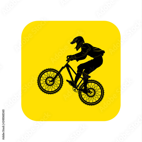 Fototapeta Naklejka Na Ścianę i Meble -  Cyclist icon vector