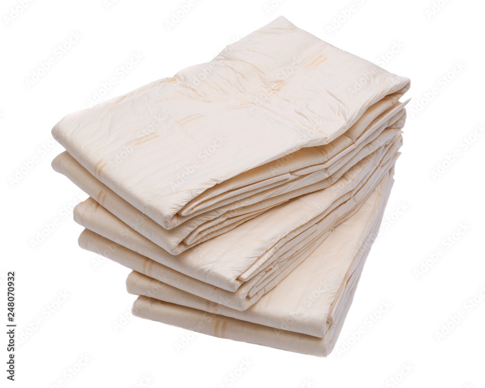 Extra large size briefs for adults isolated on white background. Diapers for adults. Extra large size briefs for adults isolated on white background. Diapers for adults.