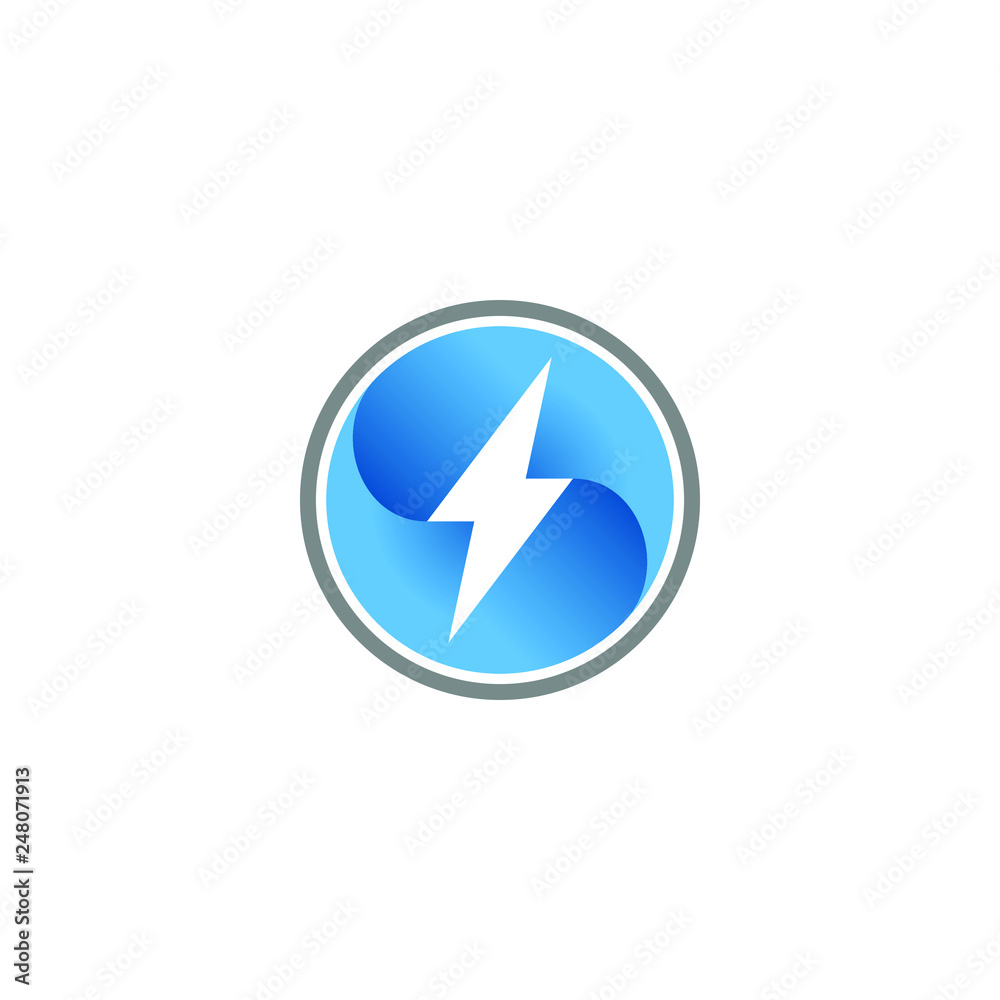 modern electrical blue lightning bolt logo modern electrical blue lightning bolt logo