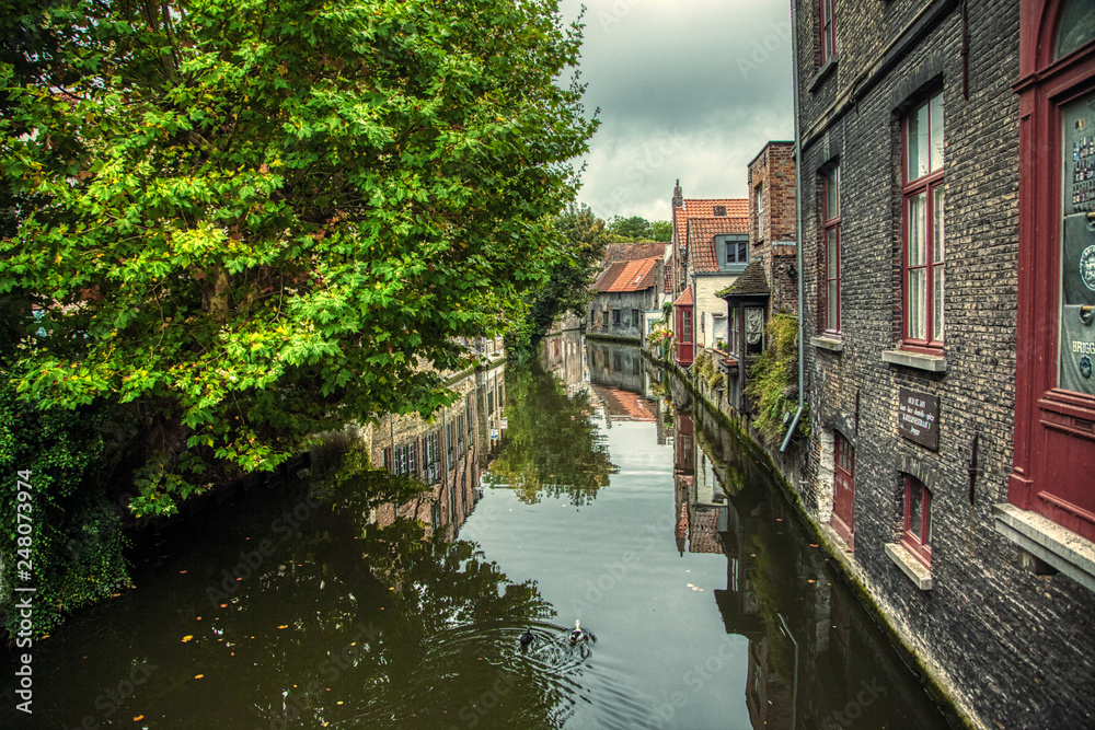 Bruges medieval canals