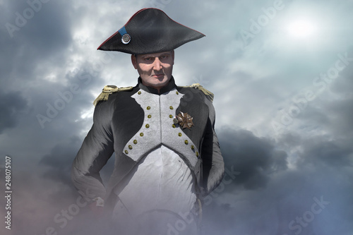 Napoleon Bonaparte, military leader and statesman of the 18th century render 3d photo