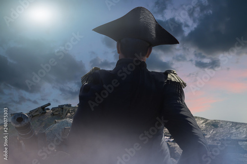 Canvas Print Napoleon Bonaparte, military leader and statesman of the 18th century render 3d