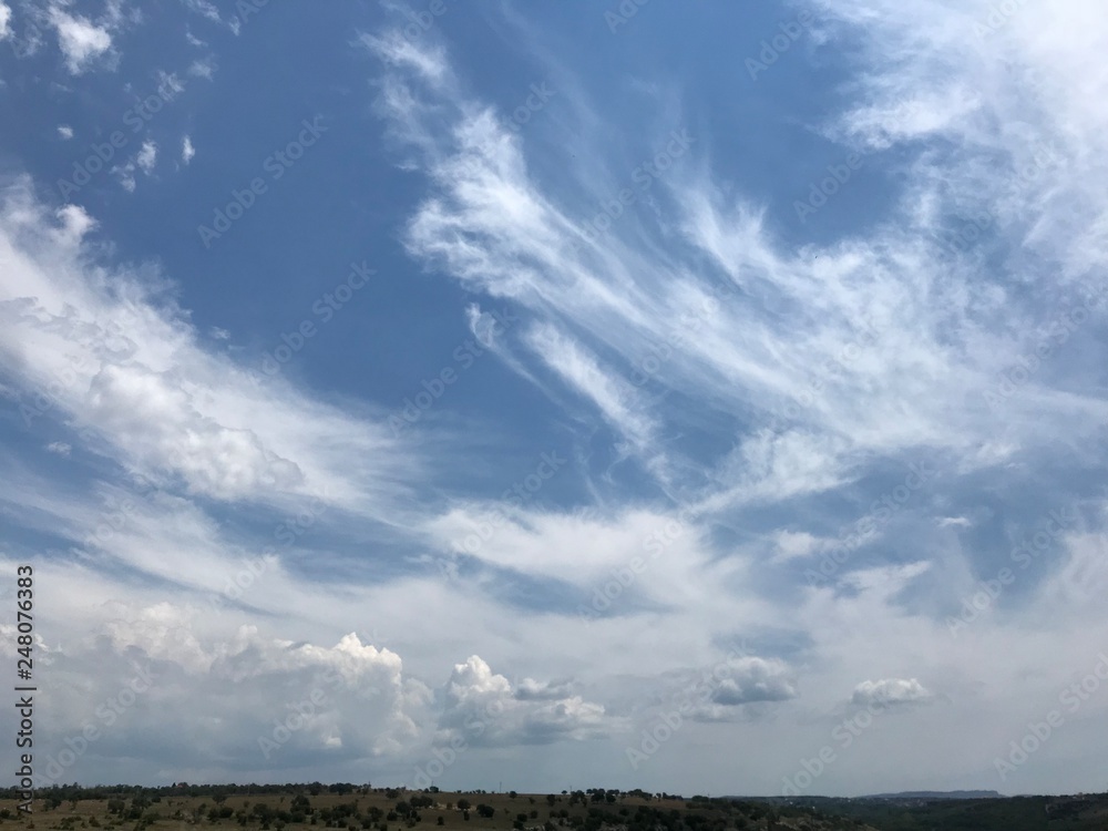 blue sky and clouds