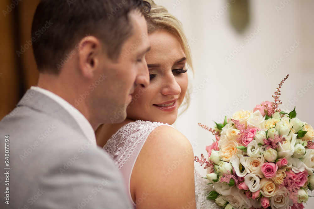 Sensual gentle wedding photos.Bride and groom Sensual gentle wedding photos.Bride and groom