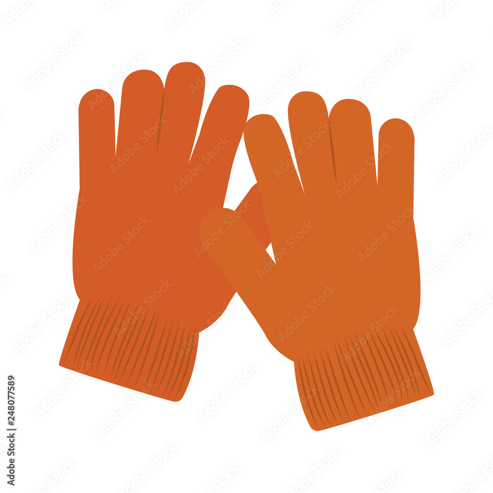 Obraz premium Isolated winter gloves