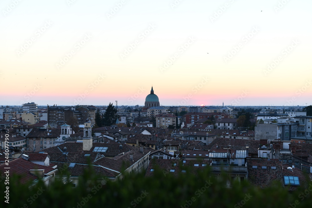 panorama of Udine at sunset