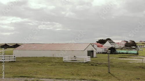 Goose Green Village in East Falkland, Falkland Islands (Islas Malvinas), South Atlantic. On May 1982, it was the subject of the first land battle During the Falklands War. photo