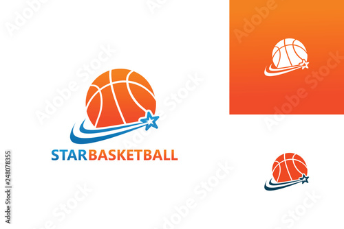 Star Basketball Logo Template Design Vector, Emblem, Design Concept, Creative Symbol, Icon