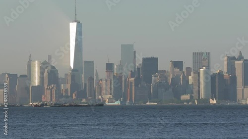 Manhattan from Staten Island Ferry, Manhattan, New York City, New York, USA, North America 