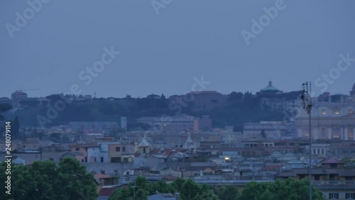 St PeterA�€™s Cathedral from Park Borghese, Rome, Lazio, Italy, Europe photo