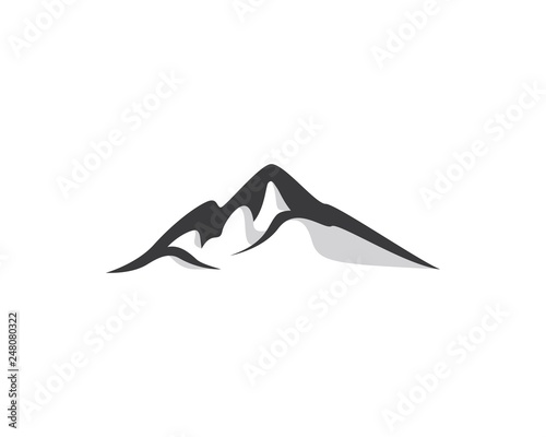 Mountain logo template vector icon illustration