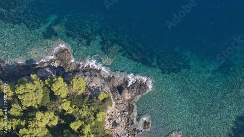 Aerial, seascape in Halkidike, Greece photo