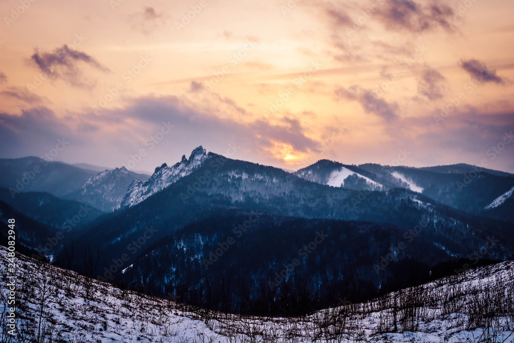 Fototapeta premium Torgashinsky ridge, mountains