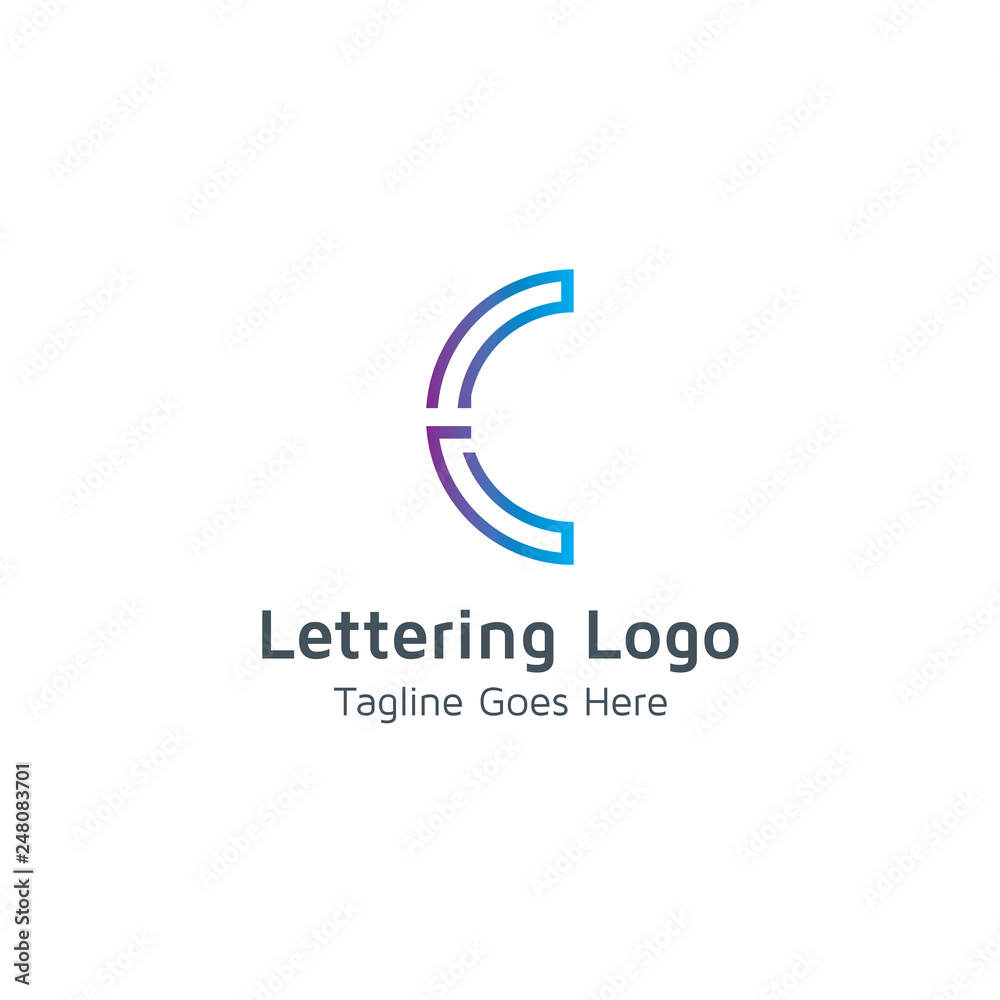 Lettering C Vector