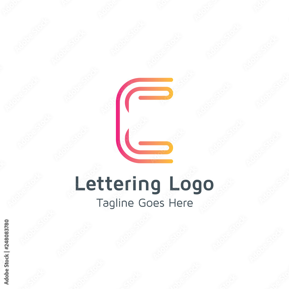 Lettering C Vector