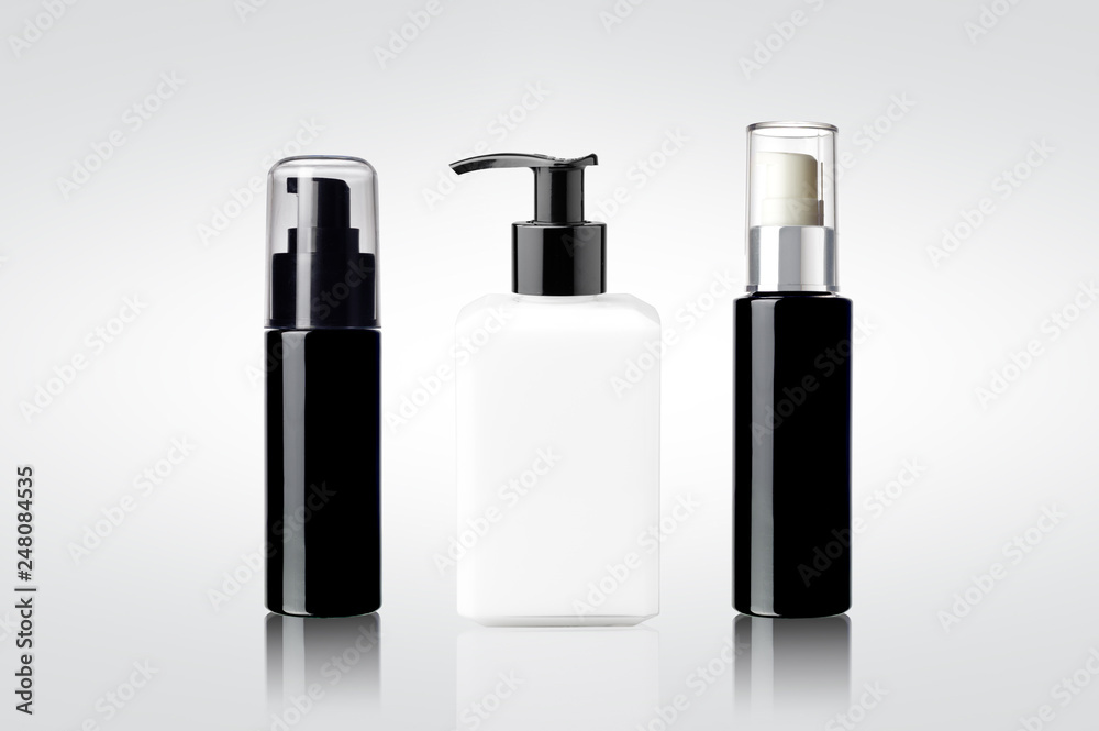 Pump bottles isolated on background Pump bottles isolated on background